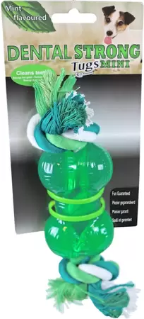 Dentalstrong Rubber bot+floss 9cm groen
