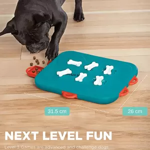 Dog casino l31.5b26h4.5cm turq/rnj - afbeelding 3