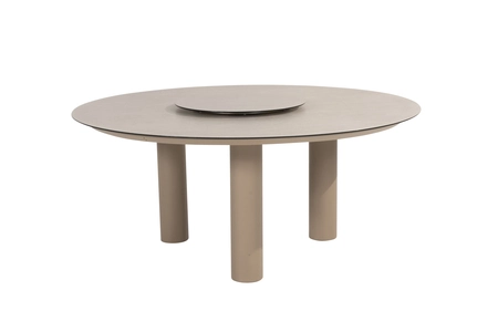 Donato low dining table 160 cm. (H69) ceramic print with 3 legs latte - afbeelding 2