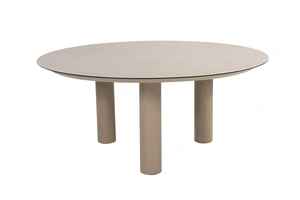 Donato low dining table 160 cm. (H69) ceramic print with 3 legs latte