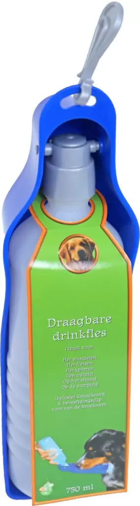 Draagbare drinkfles+koord 750ml - afbeelding 1