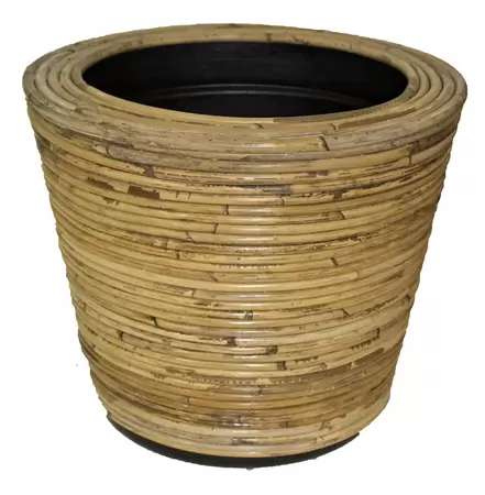 Drypot rotan streep d35h30cm