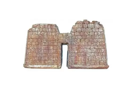 Dubbele muur met poort 20x4x12cm