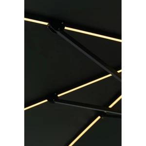 Duraflex LED Zweefparasol 300 x 300 cm Charcoal - afbeelding 2