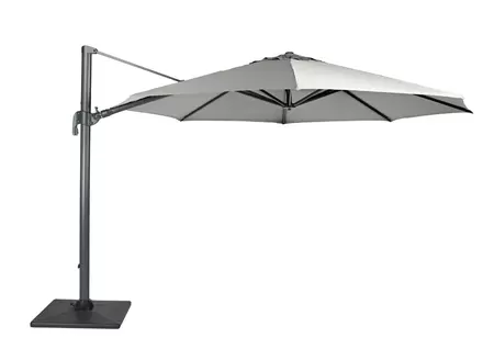 Duraflex Zweefparasol 350 cm Ø Lichtgrijs