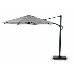 Durasol Zweefparasol 350 cm Ø Lichtgrijs - afbeelding 1