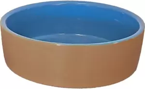 Eetbak steen 22.5cm beige/blauw - afbeelding 2