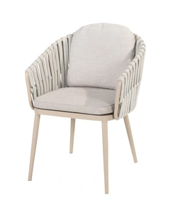Eva dining chair latte with 2 cushions - afbeelding 1
