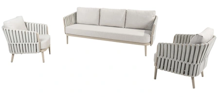 Eva living SET latte :3 seater be + 2x liv chair