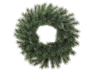 EVERLANDS Malmo krans d65h8cm groen/wit - afbeelding 1