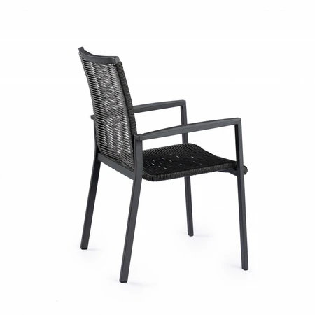 Foxx Alu Rope Stackable Chair Charcoal - afbeelding 2