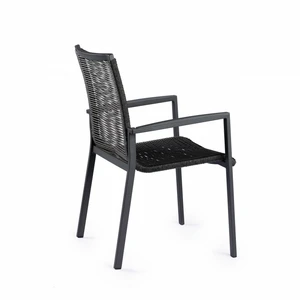 Foxx Alu Rope Stackable Chair Charcoal - afbeelding 2