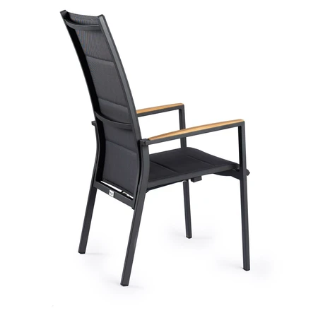 Foxx Teak High Back Stackable Adjustable Chair Charcoal - afbeelding 2
