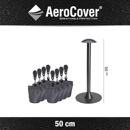 Cover support pole set