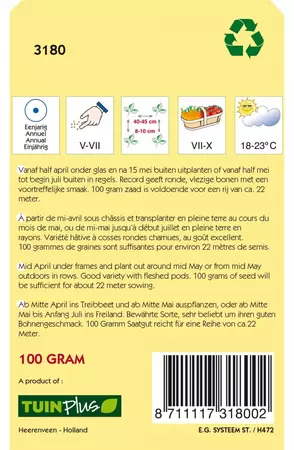 HORTITOPS Stamslaboon record v 100g - afbeelding 2