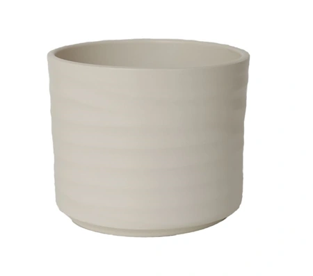 HS POTTERIE Pot berlin d10.5h8.5cm creme