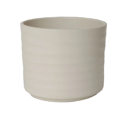 HS POTTERIE Pot berlin d12.5h11cm creme