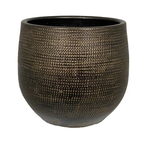 HS POTTERIE Pot tokio d14h12cm goud