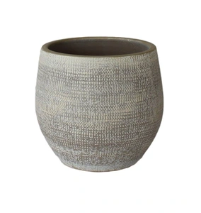 HS POTTERIE Pot tokio d14h12cm taupe