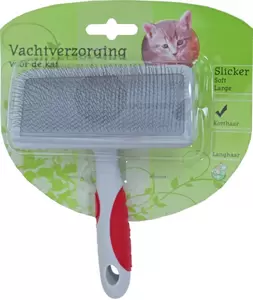 Kattenborstel slicker soft l - afbeelding 1