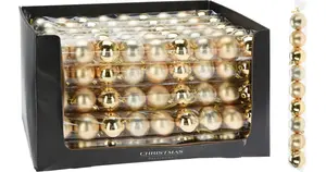 KERSTBAL SET 9X60MM GOUD