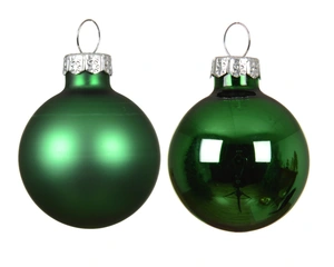 Kerstbalmix glas d3.5cm 16st jolly groen - afbeelding 2