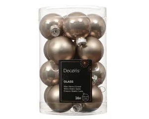 Kerstbalmix glas d3.5cm 16st smokey prl