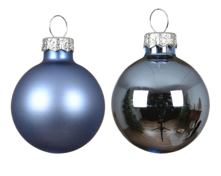 Kerstbalmix glas d6cm 10st ochtend blauw - afbeelding 2