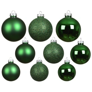 Kerstbalmix glas d7cm 42st jolly groen - afbeelding 2