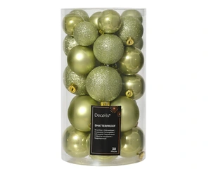 Kerstbalmix plc d6cm 30st pistache