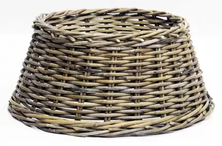 VAN DER LEEDEN Kerstboomhuls rotan d60h26cm grijs