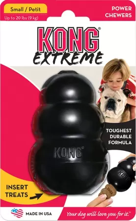 Kong Origineel rubber kong small zwart - afbeelding 1