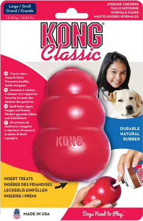 Kong Origineel rubber large rood - afbeelding 1