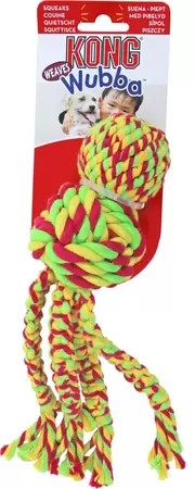 Kong Wubba weaves w/rope l26cm ass - afbeelding 2