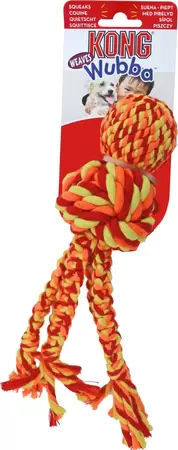 Kong Wubba weaves w/rope l26cm ass - afbeelding 3