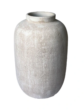 Kruik avion d24h35cm creme