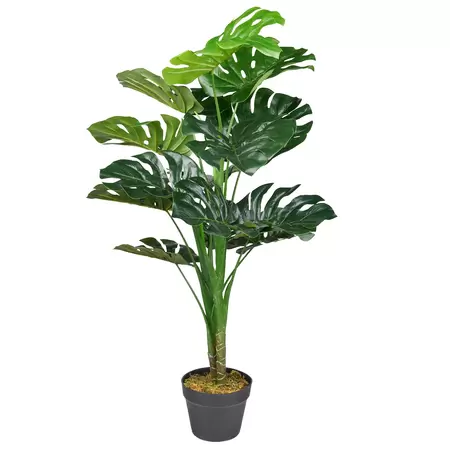 Kunstplant Monstera in pot - afbeelding 1