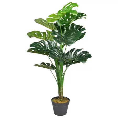 Kunstplant Monstera in pot - afbeelding 3