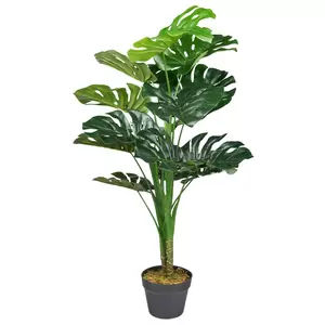 Kunstplant Monstera in pot - afbeelding 3