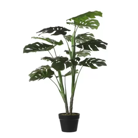 Kunstplant Monstera in pot - afbeelding 2