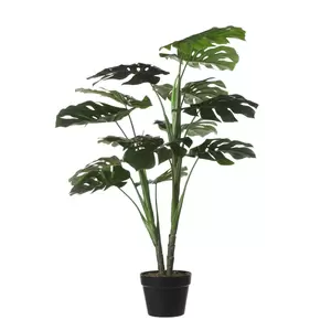 Kunstplant Monstera in pot - afbeelding 2