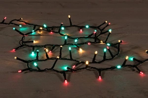 Led ivy 500l/l12m multi kerst zwart - afbeelding 1