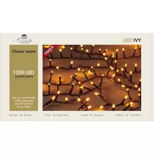 ANNA'S COLLECTION Led classic ivy 1200l/l26m zwart - afbeelding 2