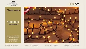 ANNA'S COLLECTION Led classic ivy 1500l/l32m zwart