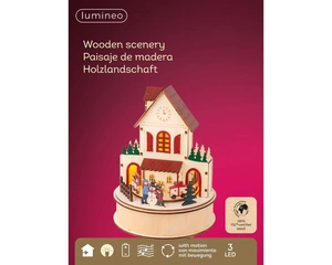 LUMINEO CHRISTMAS VILLAGES Led scenery d15h20.3cm kleuren/wwit