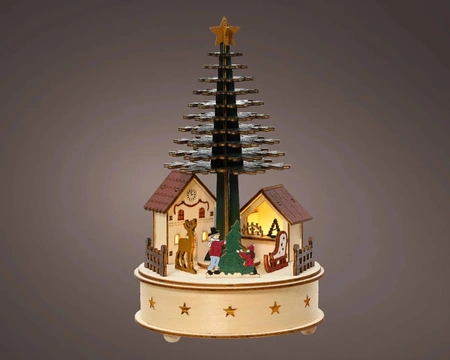 LUMINEO CHRISTMAS VILLAGES Led scenery d15h25cm kleuren/wwit - afbeelding 2