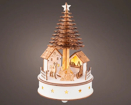 LUMINEO CHRISTMAS VILLAGES Led scenery d15h25cm ntrl/warm wit