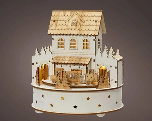 LUMINEO CHRISTMAS VILLAGES Led scenery d17.5h19.5cm ntrl/wwit - afbeelding 2