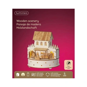 LUMINEO CHRISTMAS VILLAGES Led scenery d17.5h19.5cm ntrl/wwit