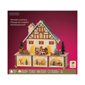 LUMINEO CHRISTMAS VILLAGES Led scenery l10b27h24.3cm kleur/wwt - afbeelding 1